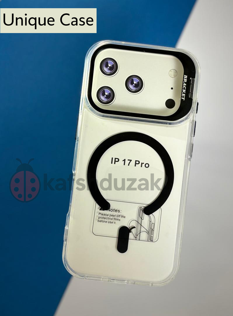 کاور مگ سیف برند یونیک کیس براکت دار مناسب گوشی آیفون 17 پرو