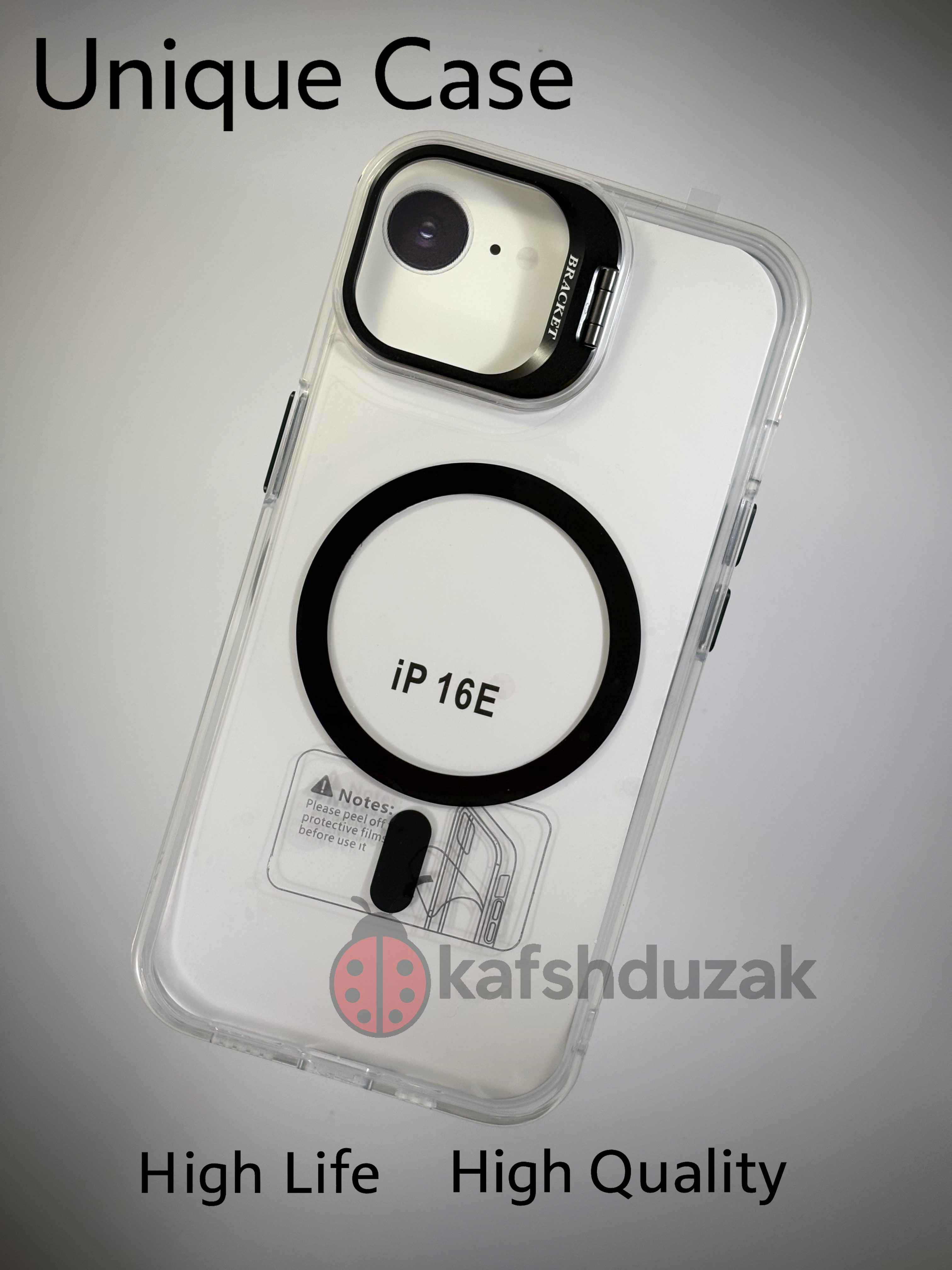 کاور مگ سیف دار برند یونیک کیس براکت دار مناسب گوشی آیفون 16e